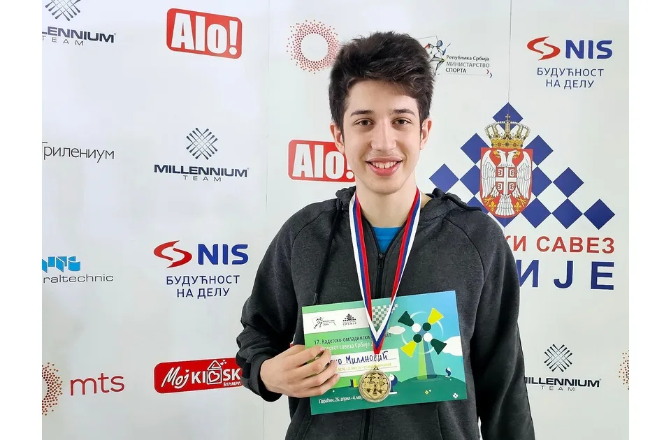 Marko Milanović iz Pančeva uspešan na Omladinskom šampionatu Srbije u šahu