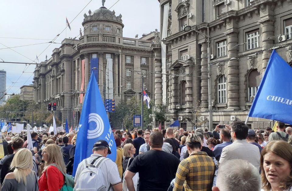 Završen protest prosvetnih radnika u Beogradu