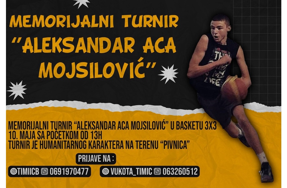 Pančevo: Memorijalni turnir „Aleksandar Aca Mojsilović“ u subotu Pančevo: Memorijalni turnir „Aleksandar Aca Mojsilović“ u subotu