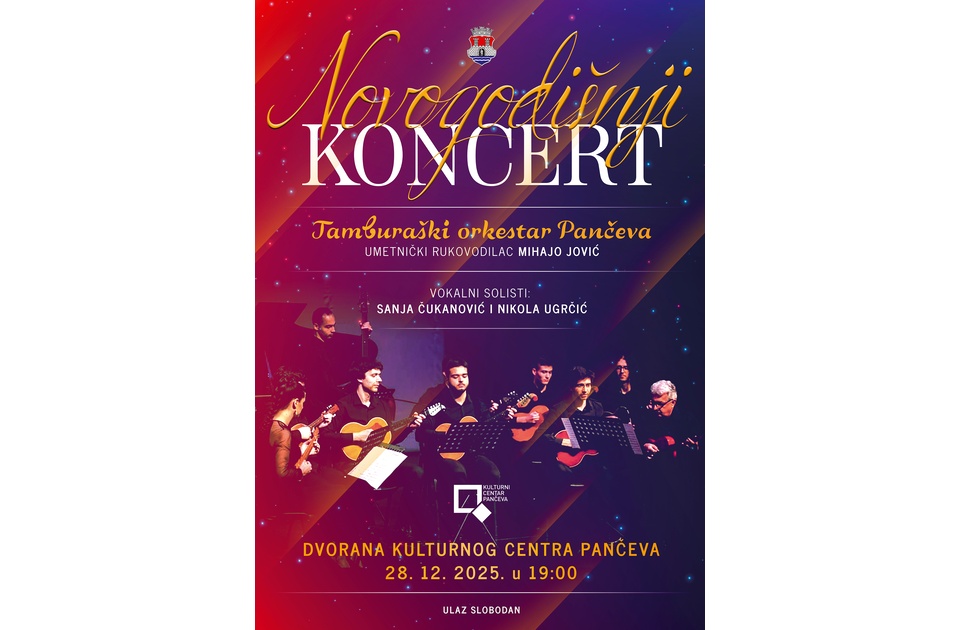 Novogodišnji koncert Tamburaškog orkestra Pančeva u Kulturnom centru
